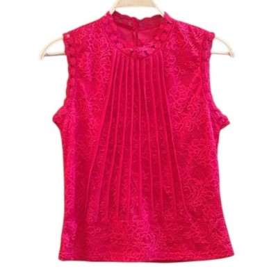 Blusa encaje rojo