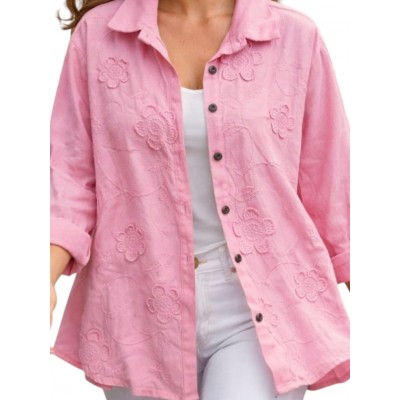 ) Chaqueta loneta flor